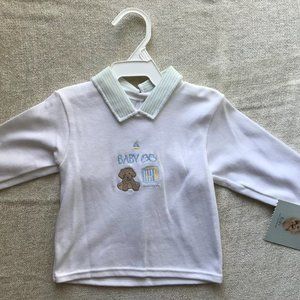 ♥️ NWT Carter’s Baby White Long‑Sleeve Top (3–6M)